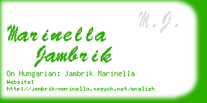 marinella jambrik business card